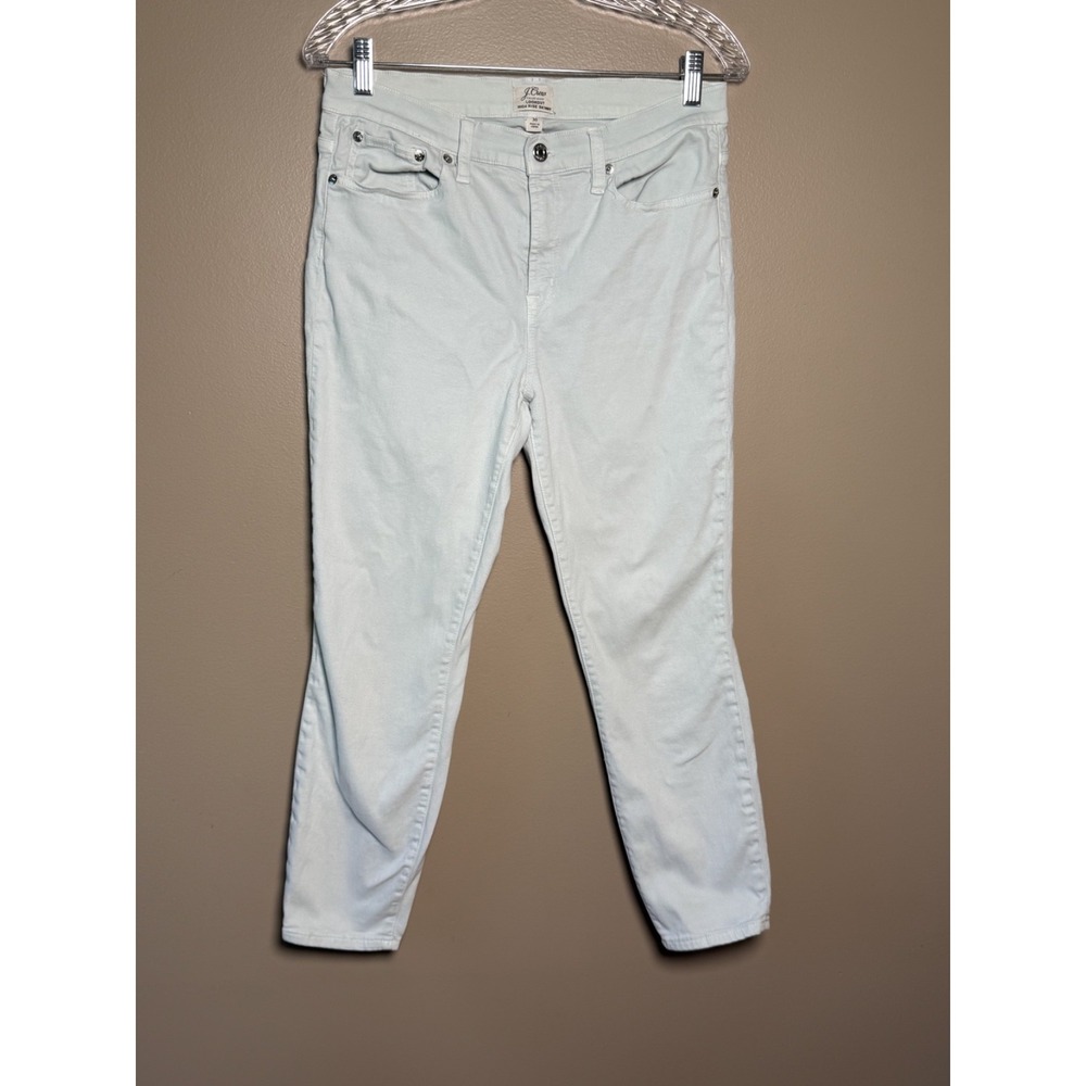 Women's J.Crew Pale Mint Green High Rise Skinny Jeans Size 30 (US 10)
